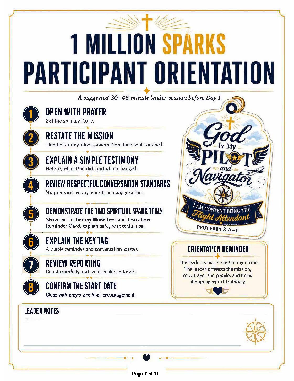 Participant Orientation page preview